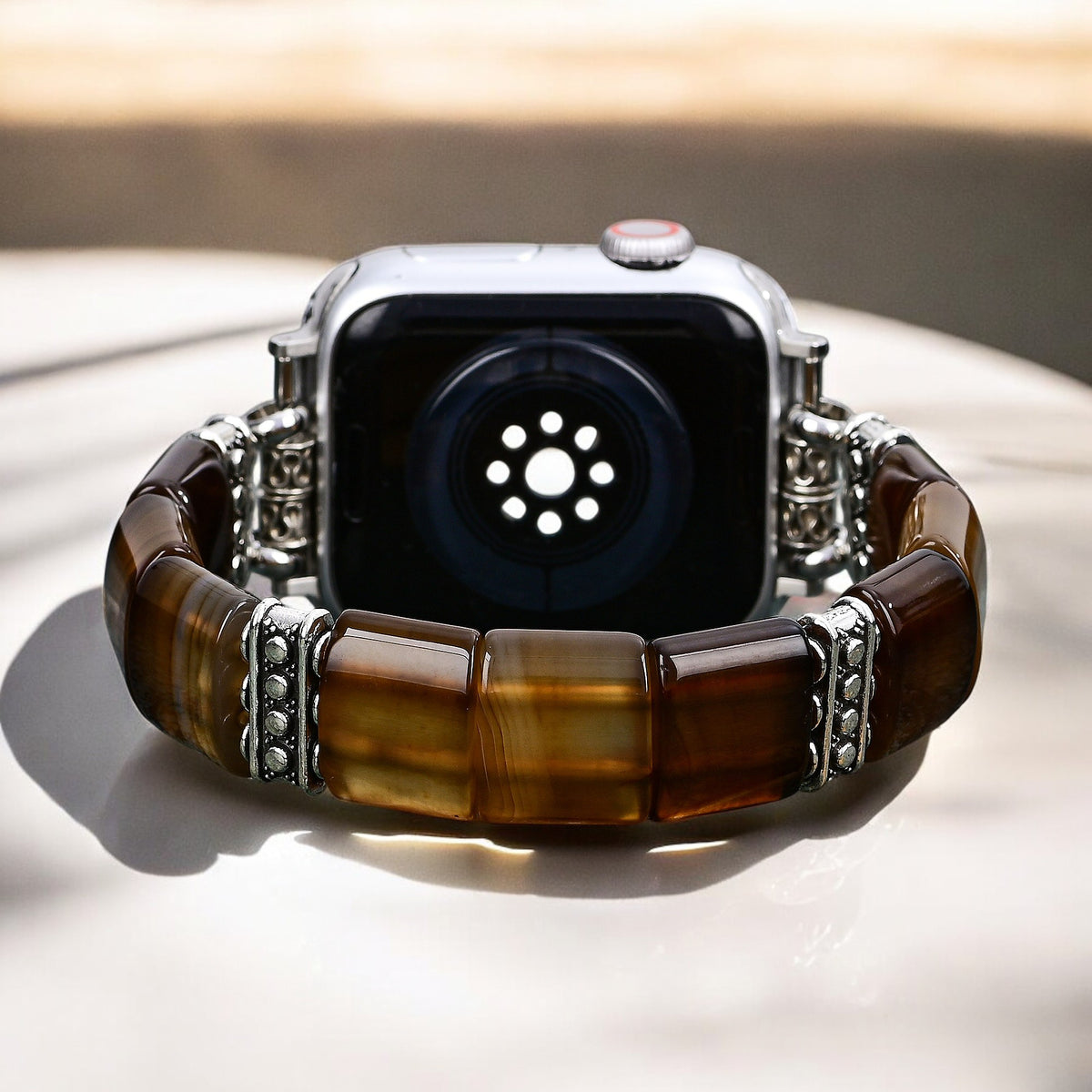Pulseira de Apple Watch em Ágata Etérea Duna