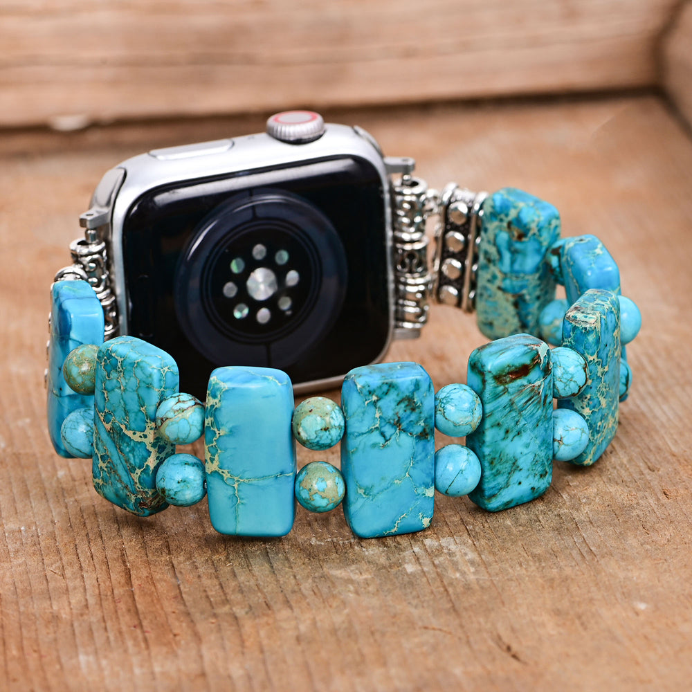 Correia elástica Serenity Turquoise para Apple Watch