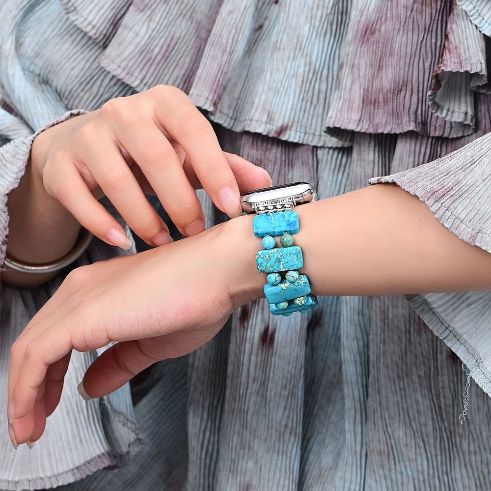 Correia elástica Serenity Turquoise para Apple Watch