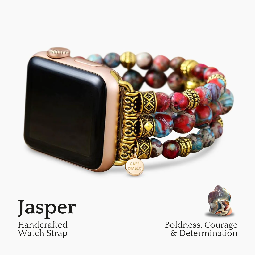 Pulseira Elástica Crimson Jasper para Apple Watch
