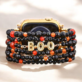 Pulseira Apple Watch com tema de Abóbora de Halloween