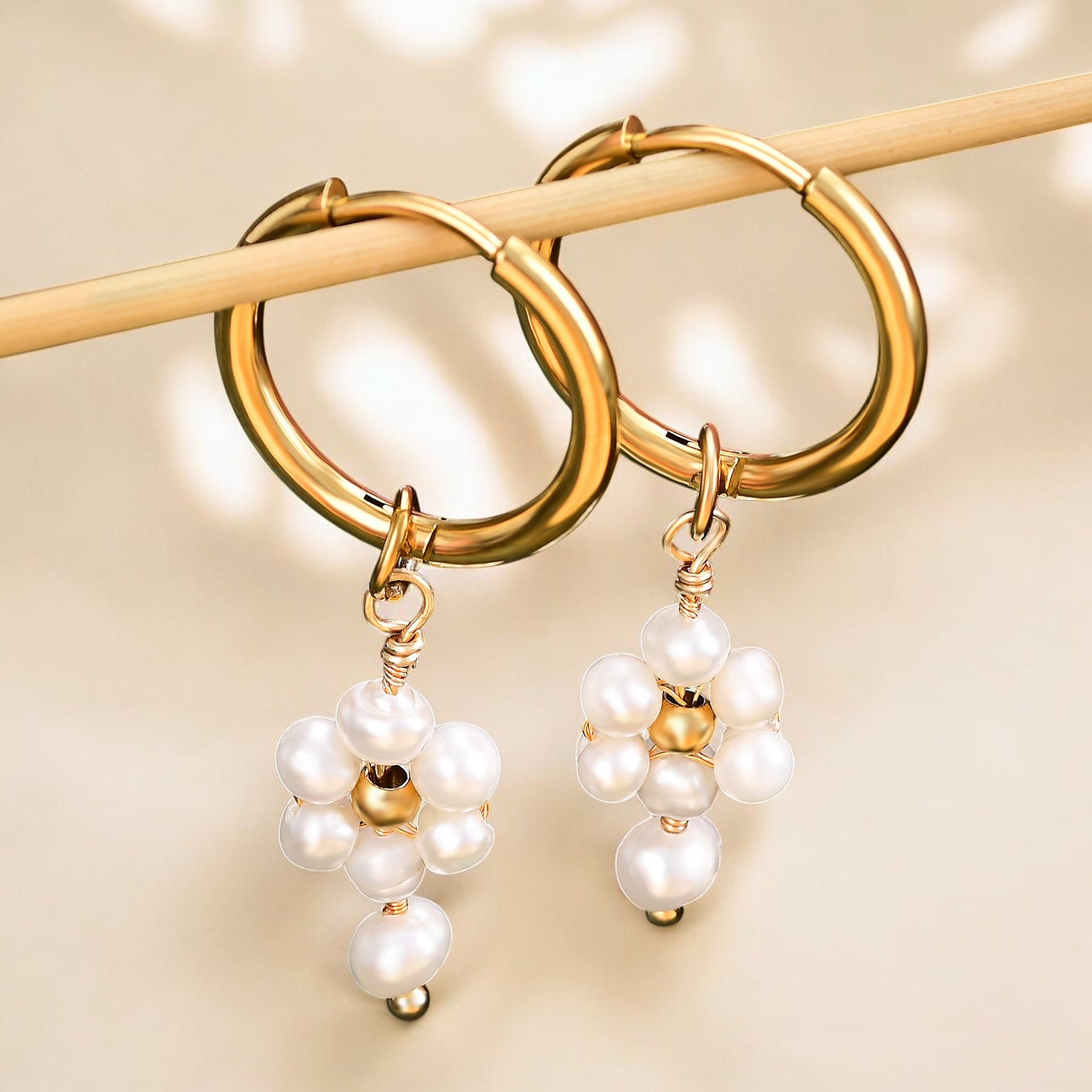 Brincos de Argola Blossom Pearl