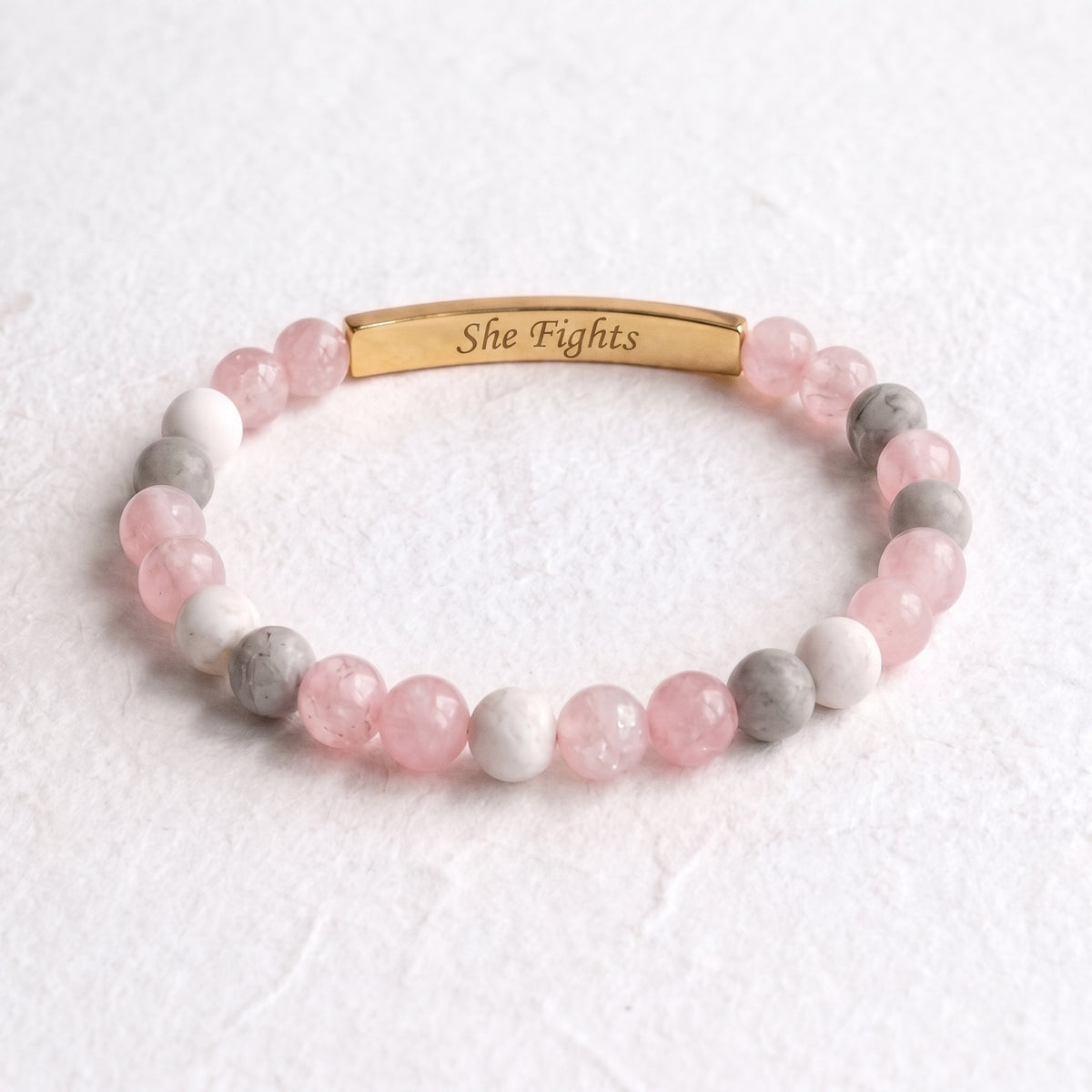 Pulseira do Mês de Sensibilização para o Cancro da Mama - Ela Luta