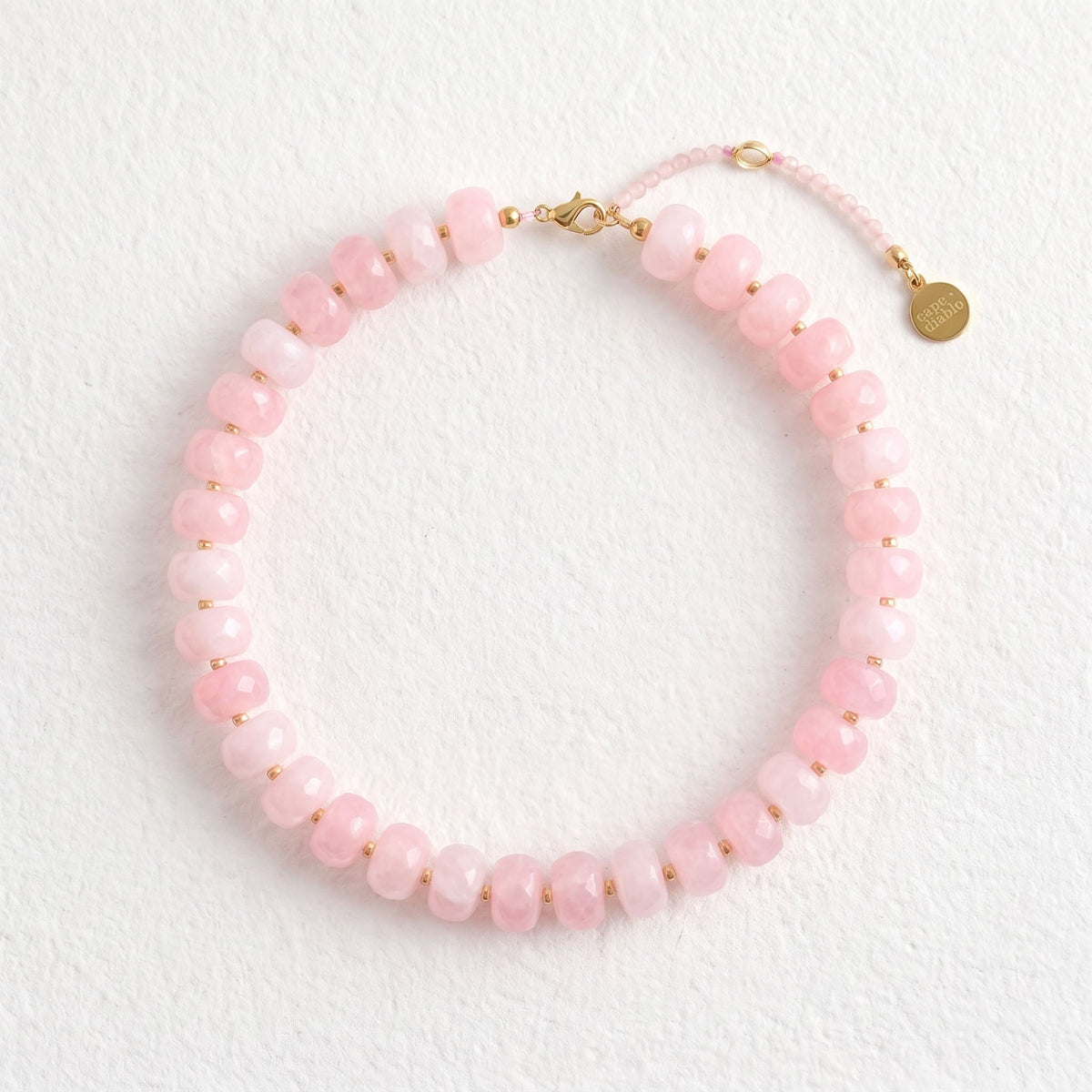 Colar robusto Dream Rose Quartz com blush