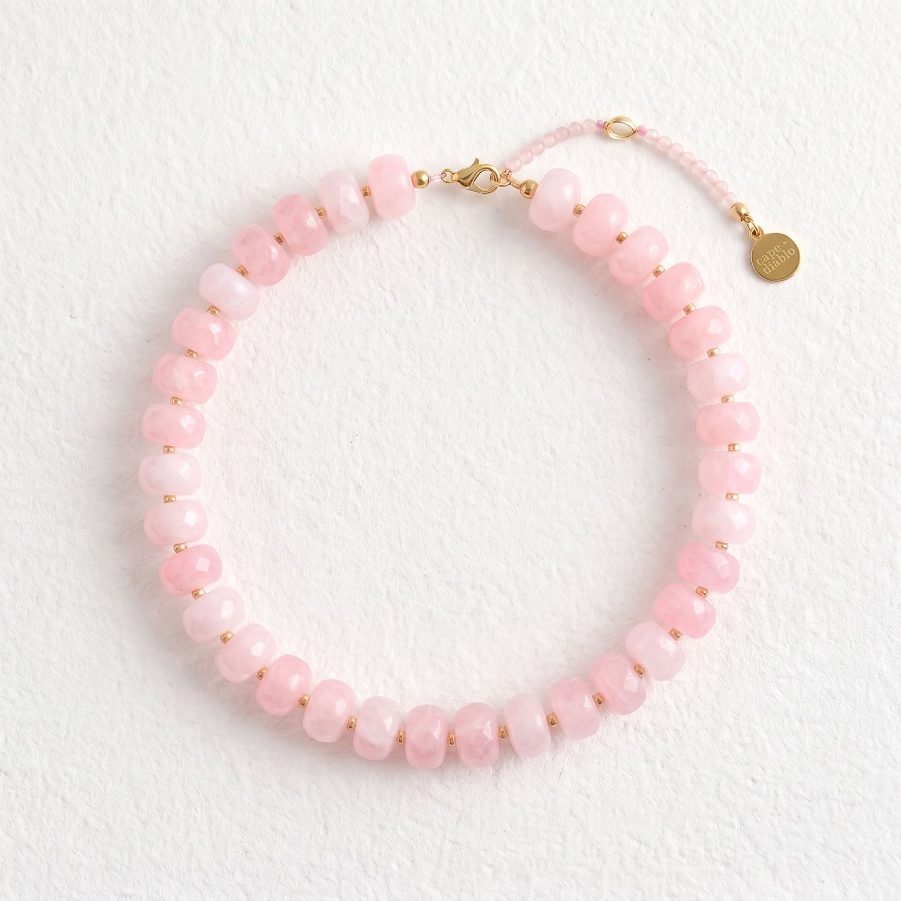 Colar robusto Dream Rose Quartz com blush
