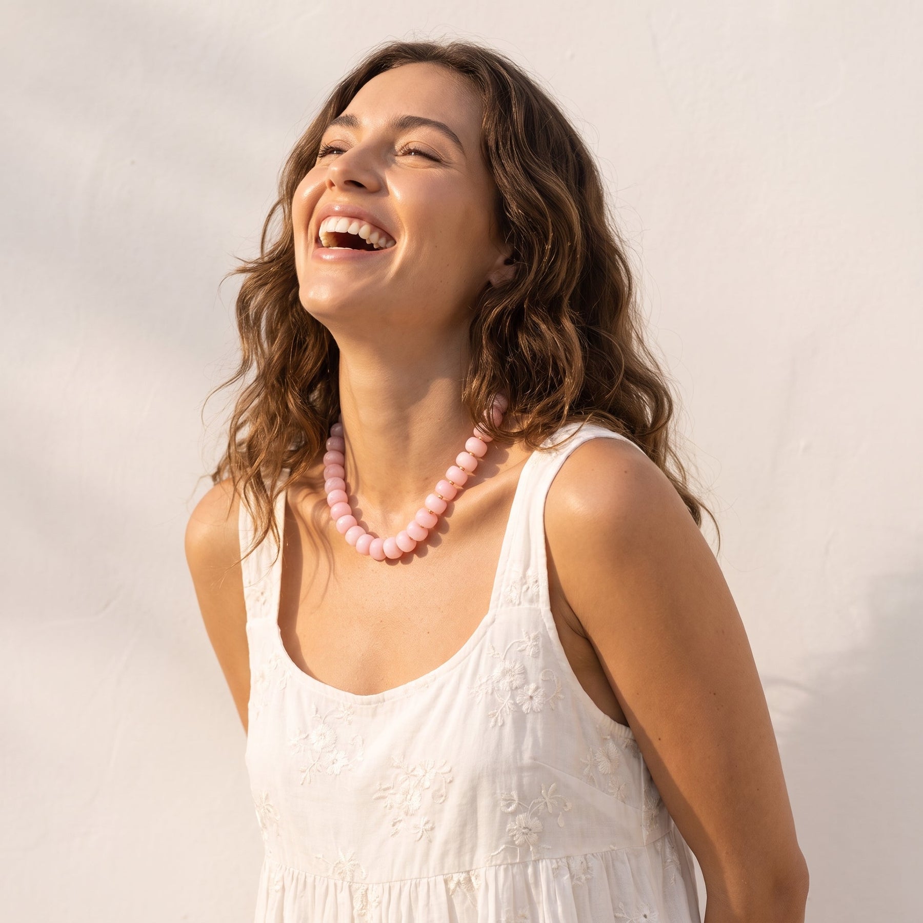 Colar robusto Dream Rose Quartz com blush