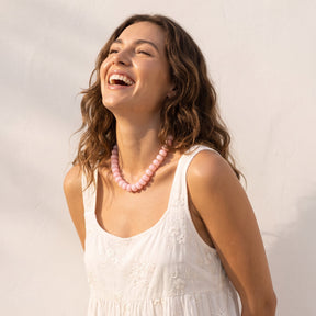 Colar robusto Dream Rose Quartz com blush