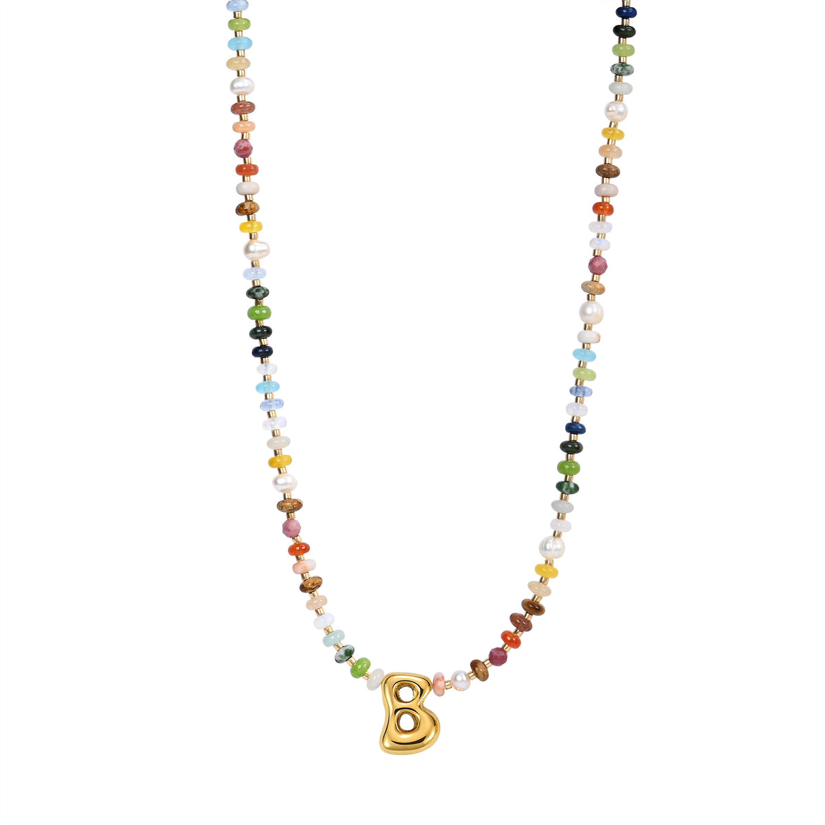 Colar com Letras em Bolha Multicoloridas