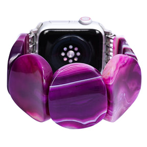 Pulseira elástica Mystic Plum Agate para Apple Watch