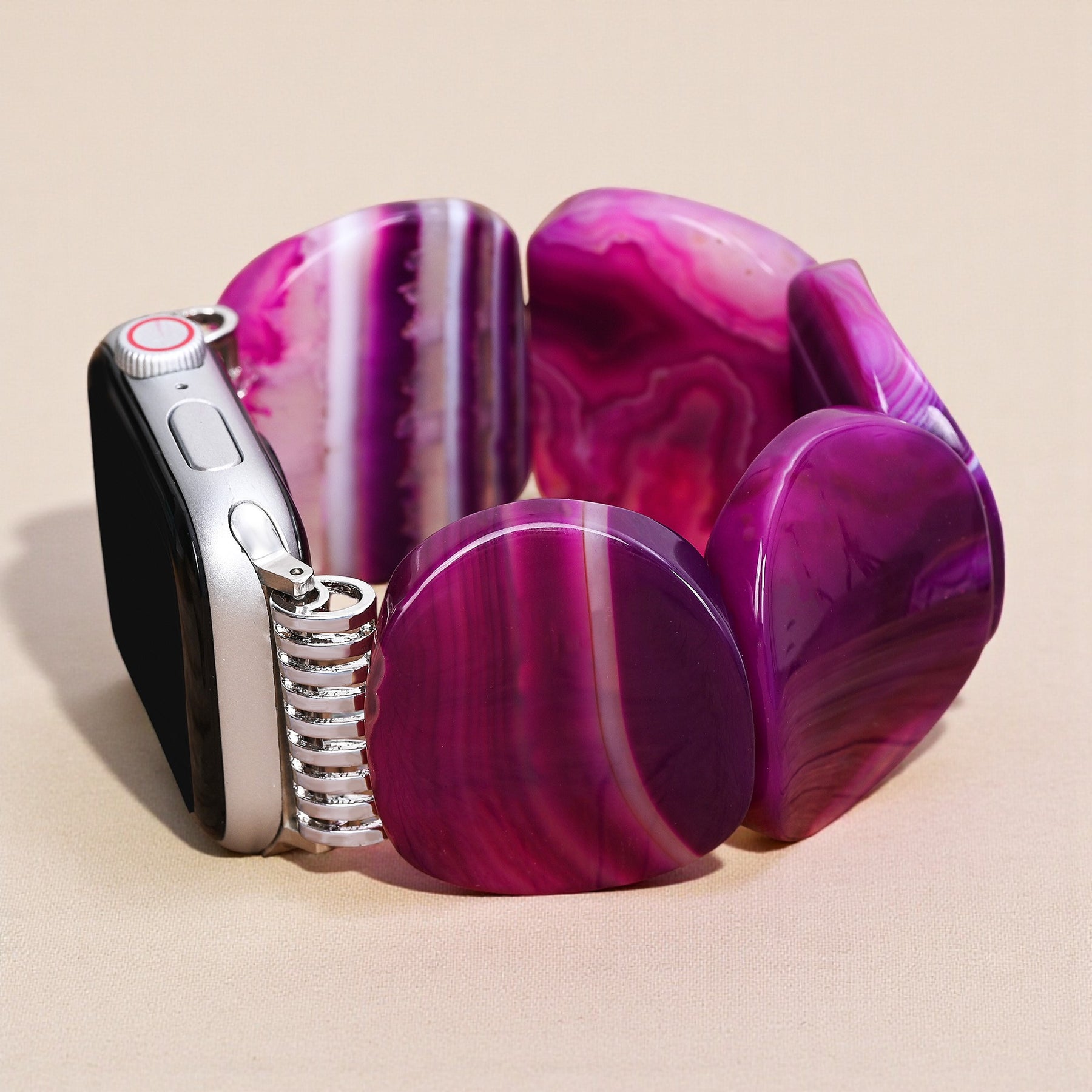 Pulseira elástica Mystic Plum Agate para Apple Watch