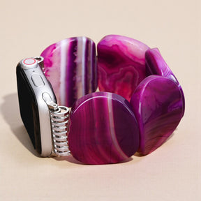 Pulseira elástica Mystic Plum Agate para Apple Watch