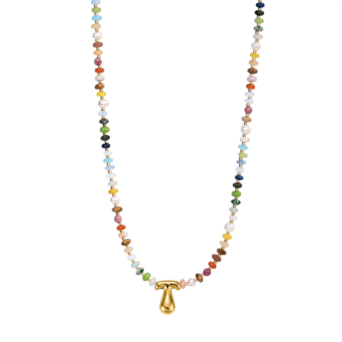 Colar com Letras em Bolha Multicoloridas