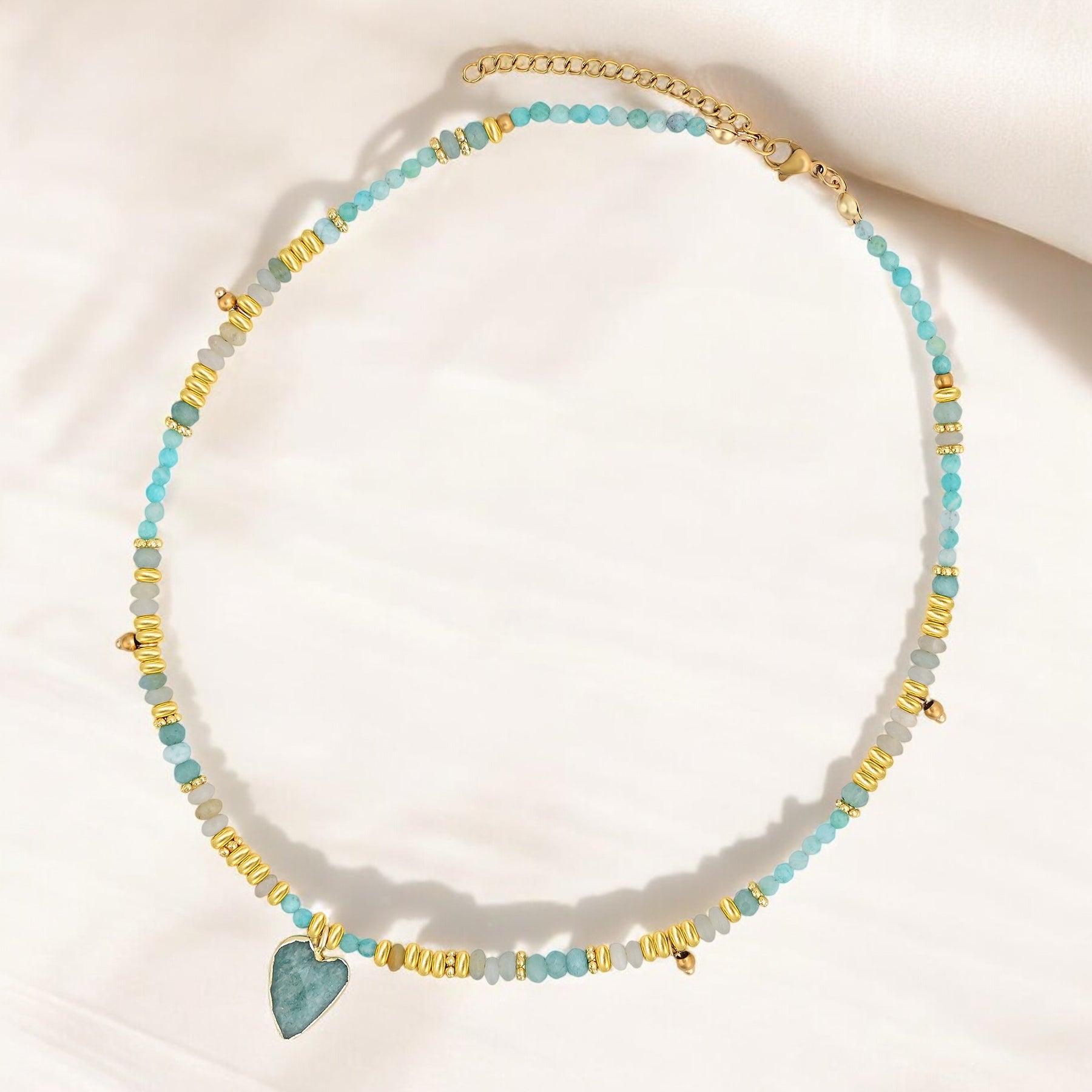 Colar de Encanto de Amor em Amazonite
