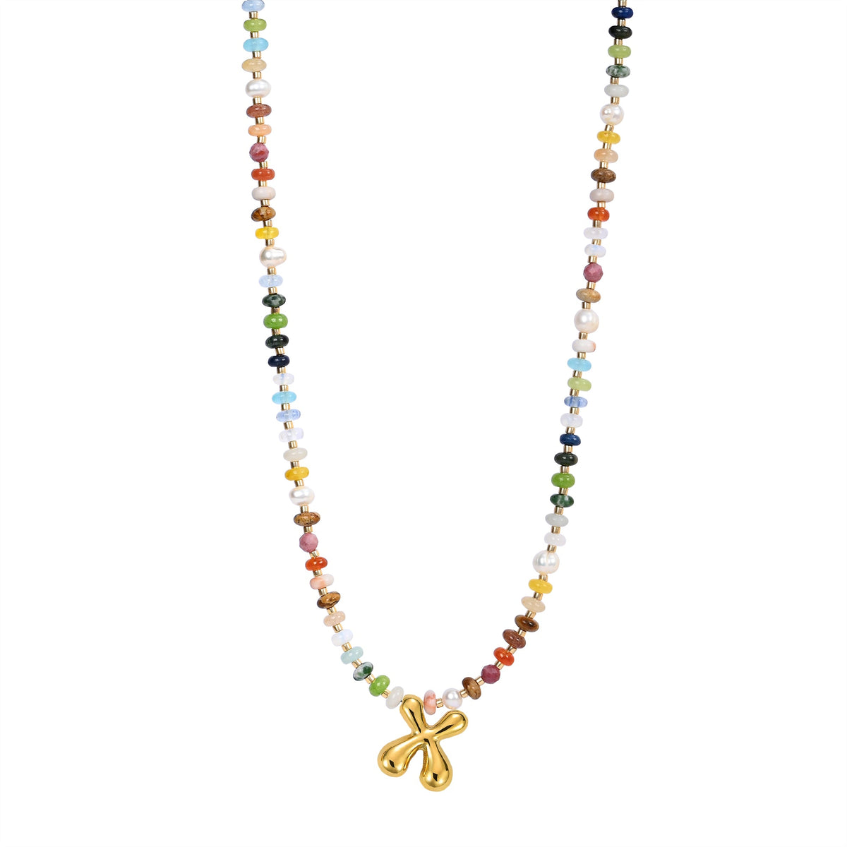 Colar com Letras em Bolha Multicoloridas