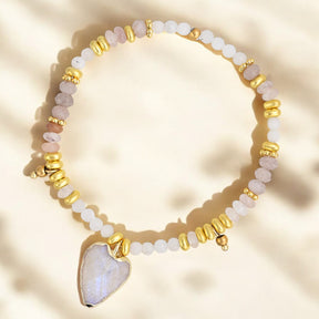 Pulseira de Amuleto de Amor de Pedra da Lua