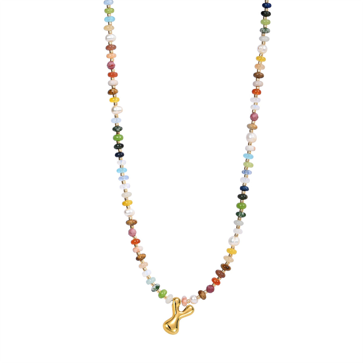 Colar com Letras em Bolha Multicoloridas