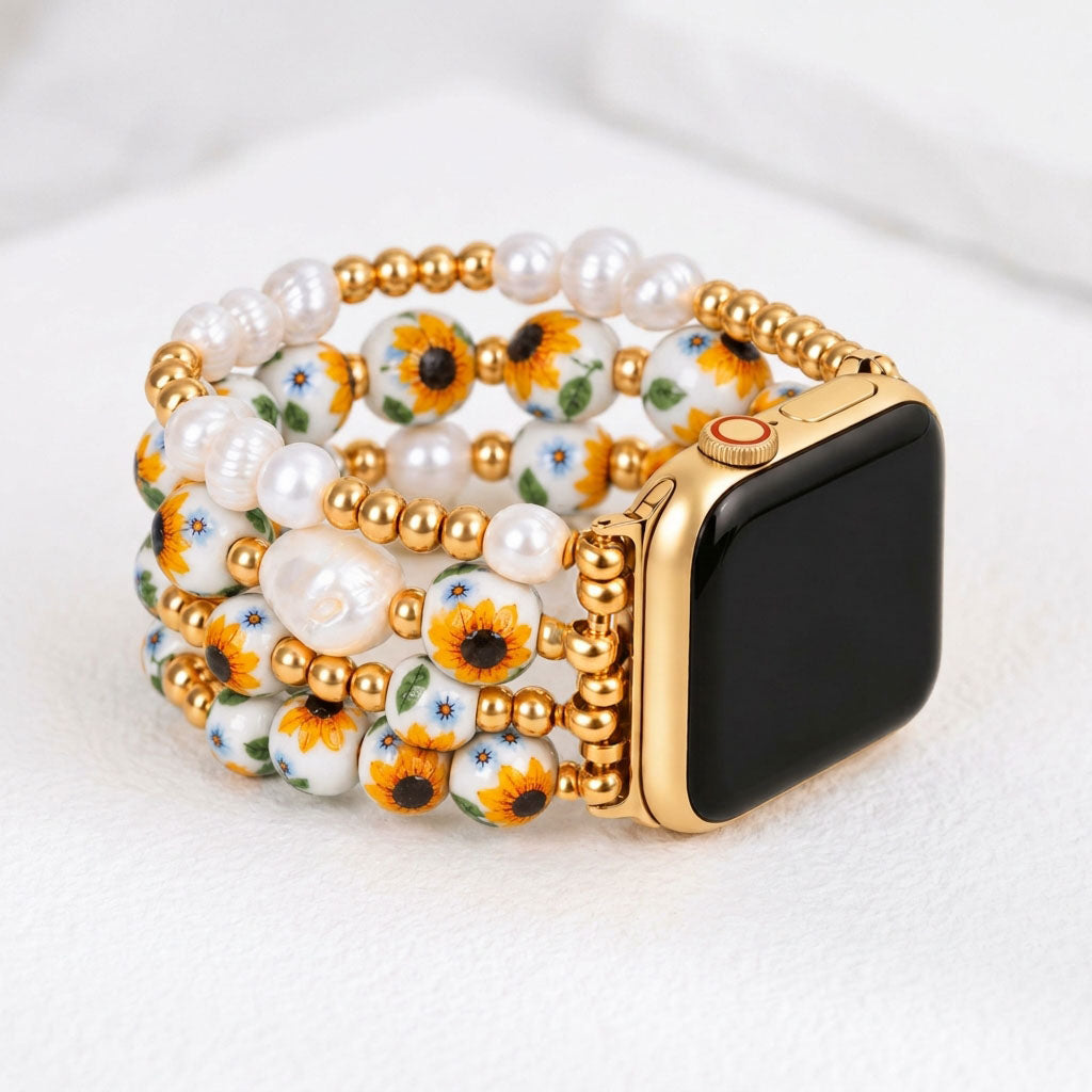 Bracelete Apple Watch Porcelain Garden Sunlit Bloom