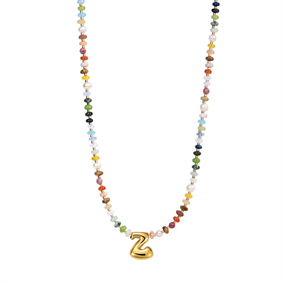 Colar com Letras em Bolha Multicoloridas