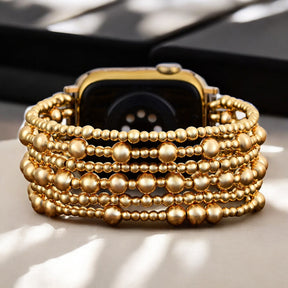 Pulseira elástica dourada Demure Apple Watch