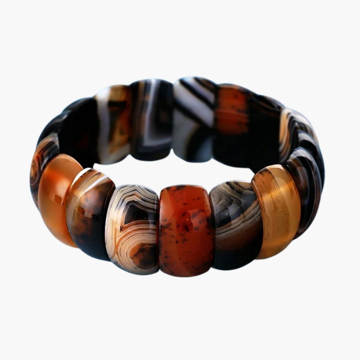 Pulseira Grossa de Ônix Curativo