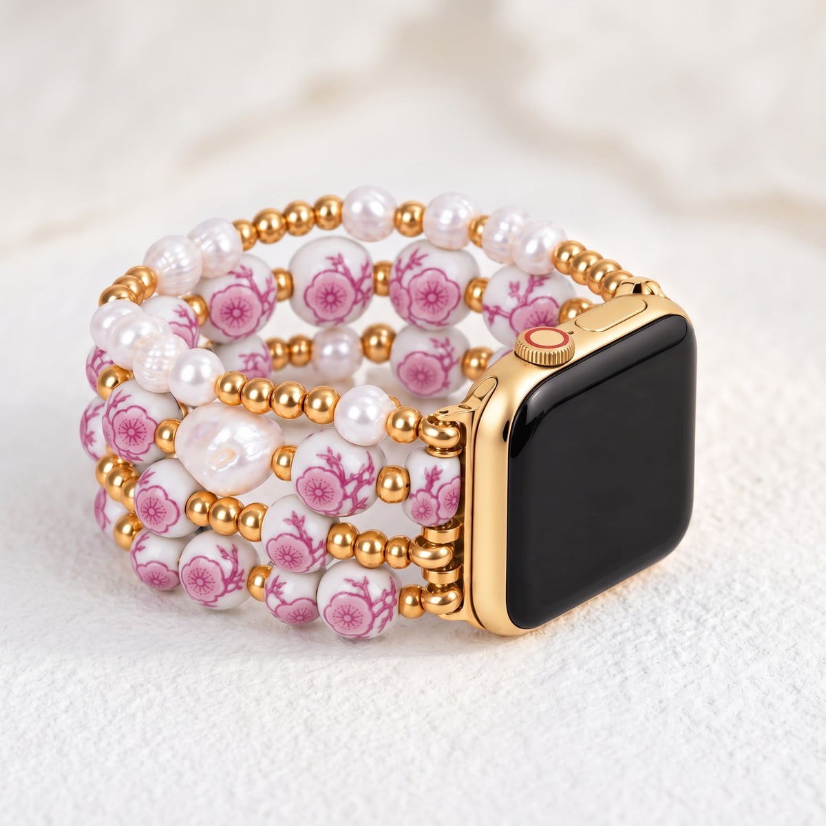 Bracelete Apple Watch Porcelain Garden Cherry Blossom