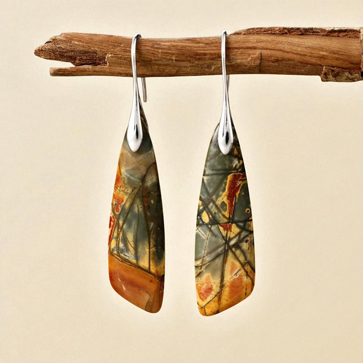Brincos de Argola com Esferas Salpicadas Crimson Orbit