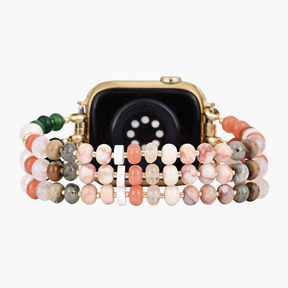 Correia de Pedra Natural Coral para Apple Watch