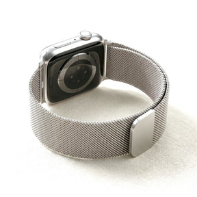 Pulseira de luxo Apple Watch em aço platina