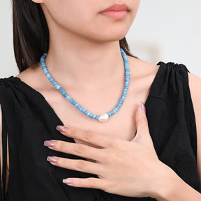 Colar de Pérolas Jade Blossom