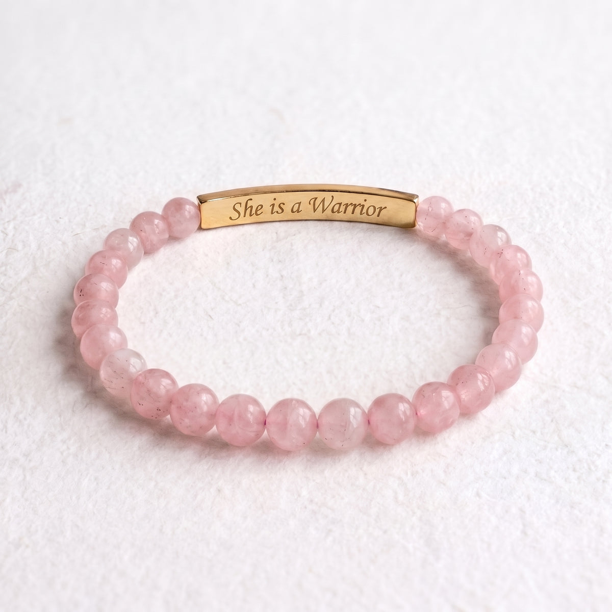 Pulseira do Mês de Sensibilização para o Cancro da Mama - Ela é uma Guerreira