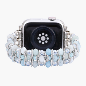 Pulseira Trançada de Safira Aquamarine para Apple Watch