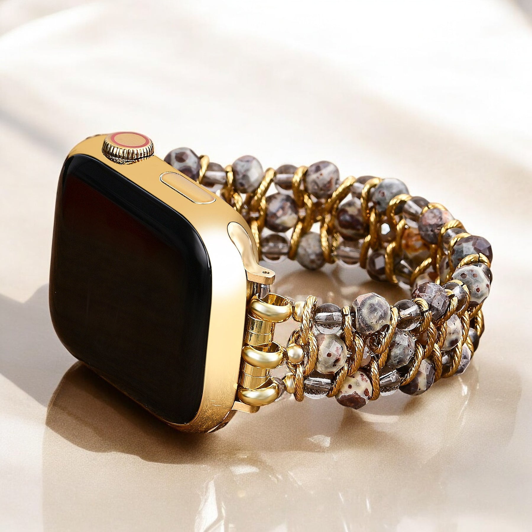 Pulseira de Apple Watch Trançada em Jade Luxuriante