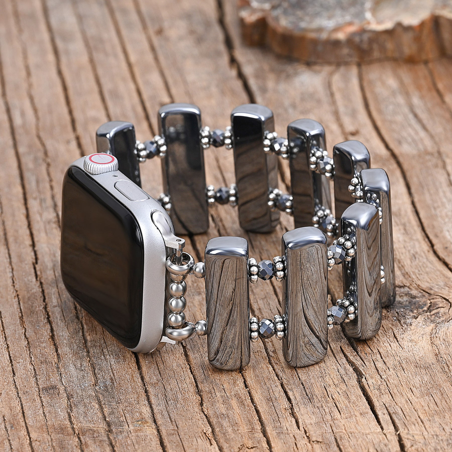 Correia Elástica Eclipse Platina para Apple Watch