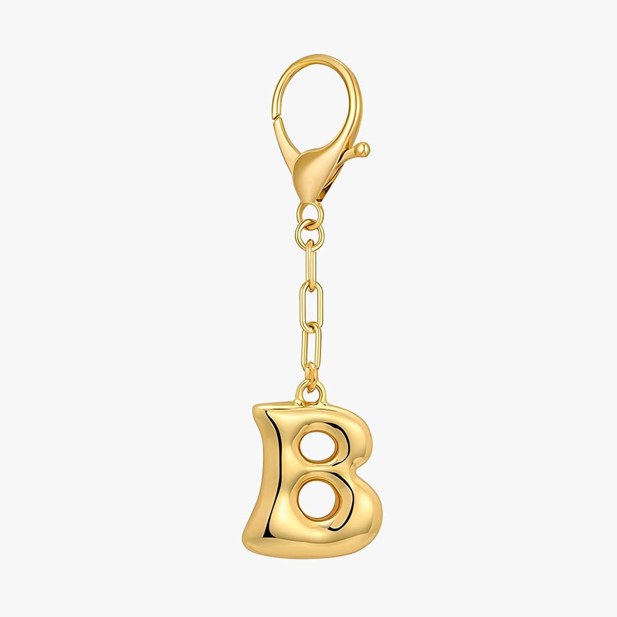 Chaveiro e Pendurar de Bolsa com Inicial em Letra de Balão
