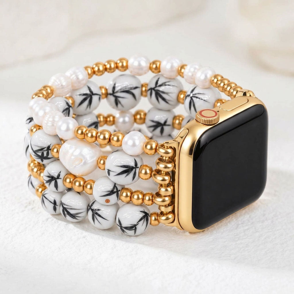 Bracelete Apple Watch Porcelain Garden Bamboo Mist