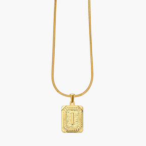 Colar inicial com letras de bolhas douradas brilhantes