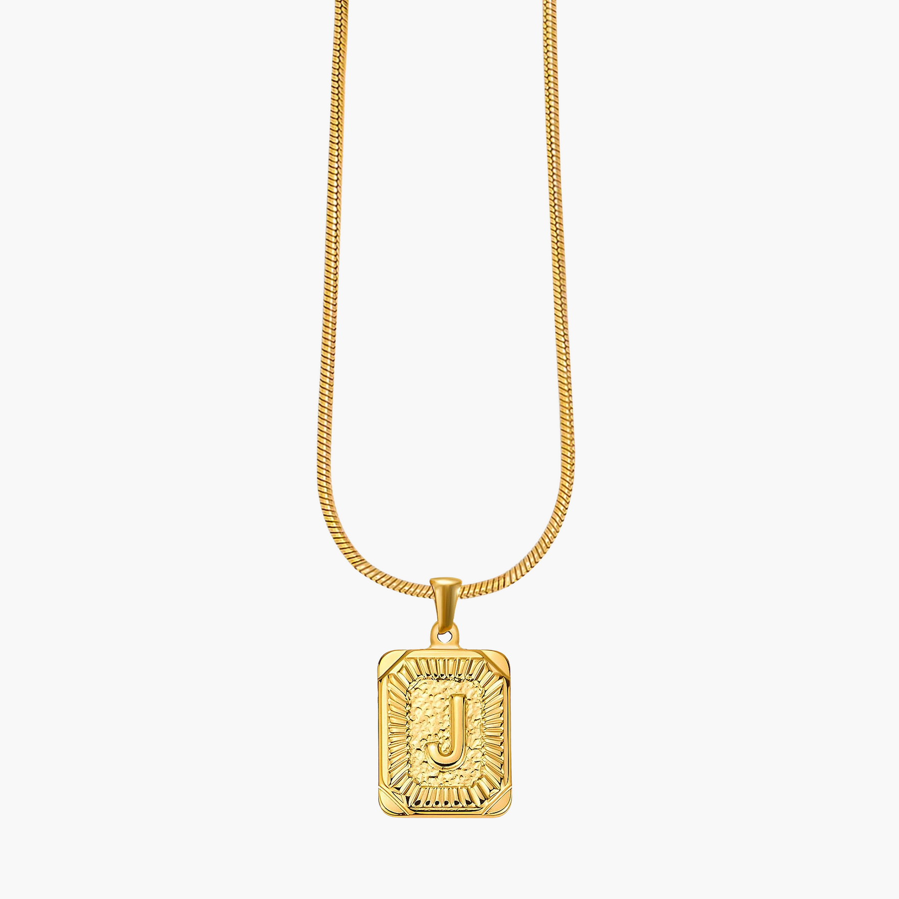 Colar inicial com letras de bolhas douradas brilhantes