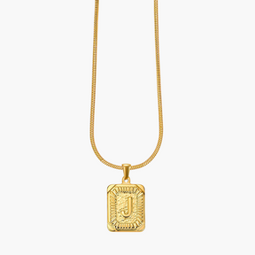 Colar inicial com letras de bolhas douradas brilhantes
