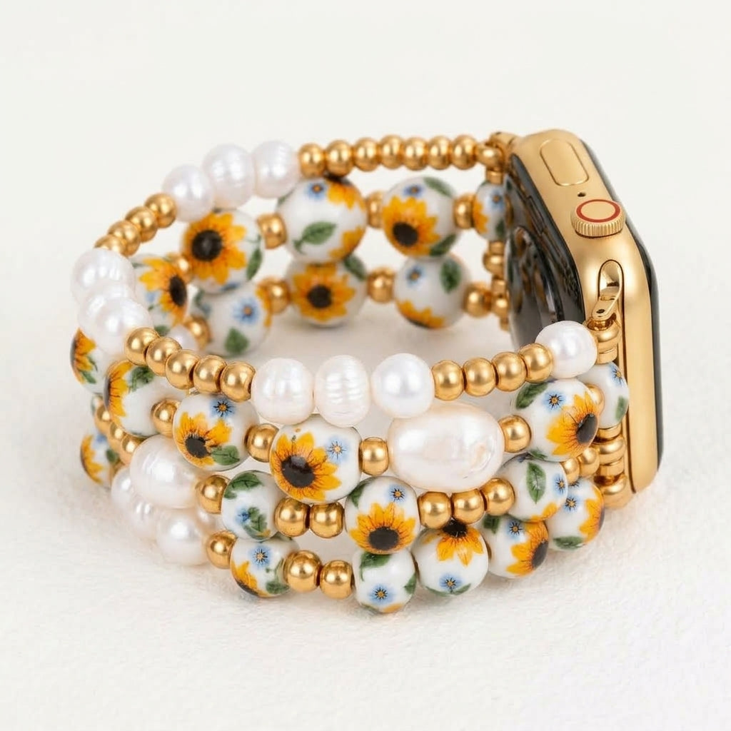 Bracelete Apple Watch Porcelain Garden Sunlit Bloom