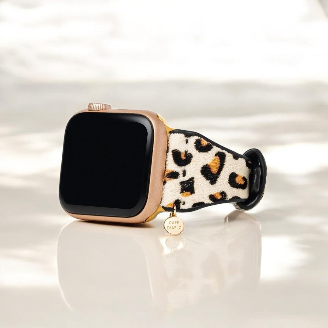 Correia de Relógio em Pele Apple Ivory Feline
