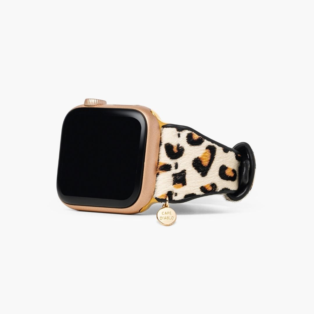 Correia de Relógio em Pele Apple Ivory Feline