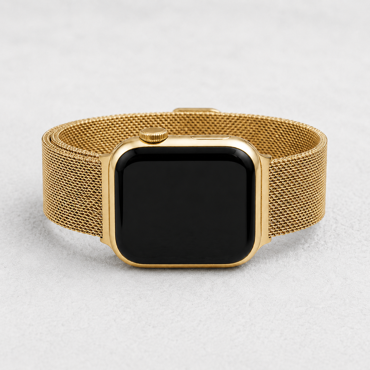 Correia de luxo elástica em aço dourado para Apple Watch