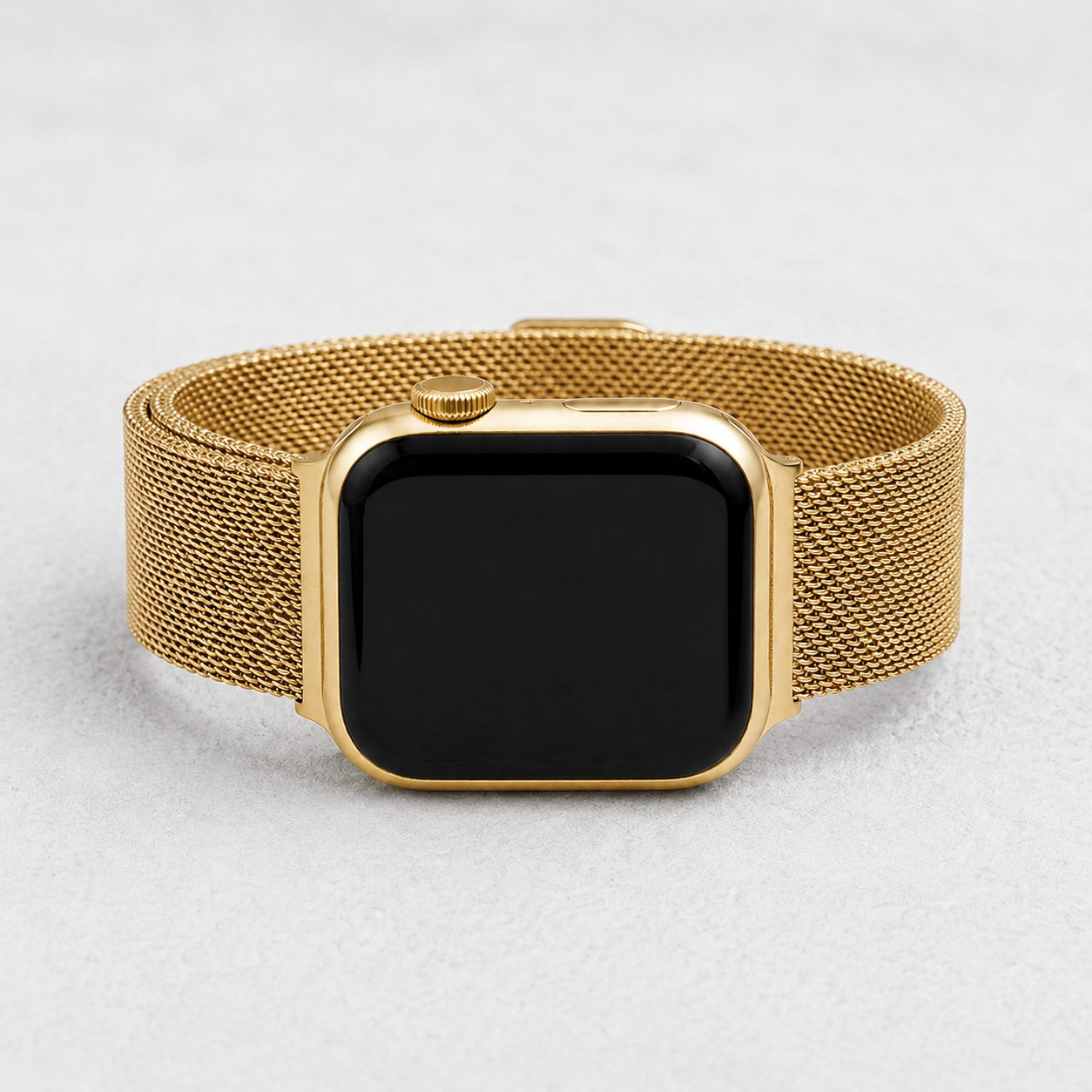 Correia de luxo elástica em aço dourado para Apple Watch