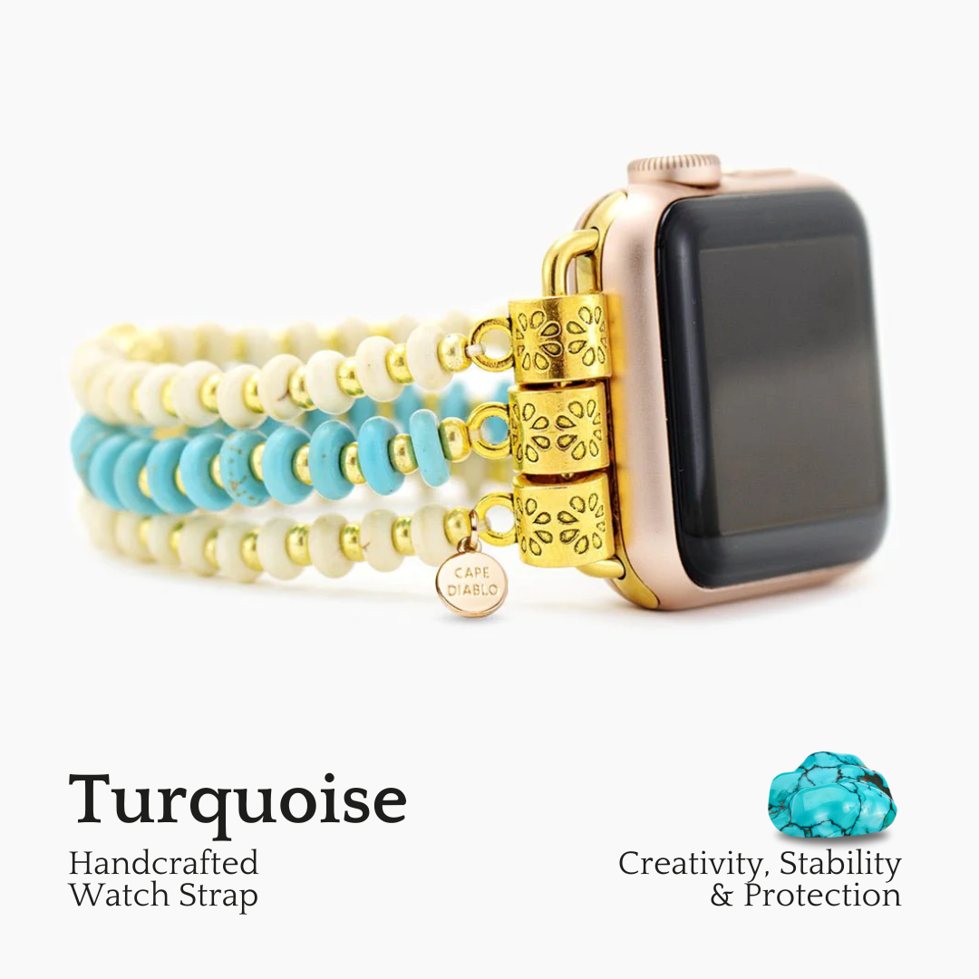 Pulseira elástica Howlite turquesa para Apple Watch