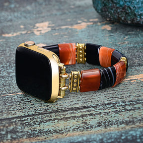 Pulseira Haunted Stripes Halloween para Apple Watch