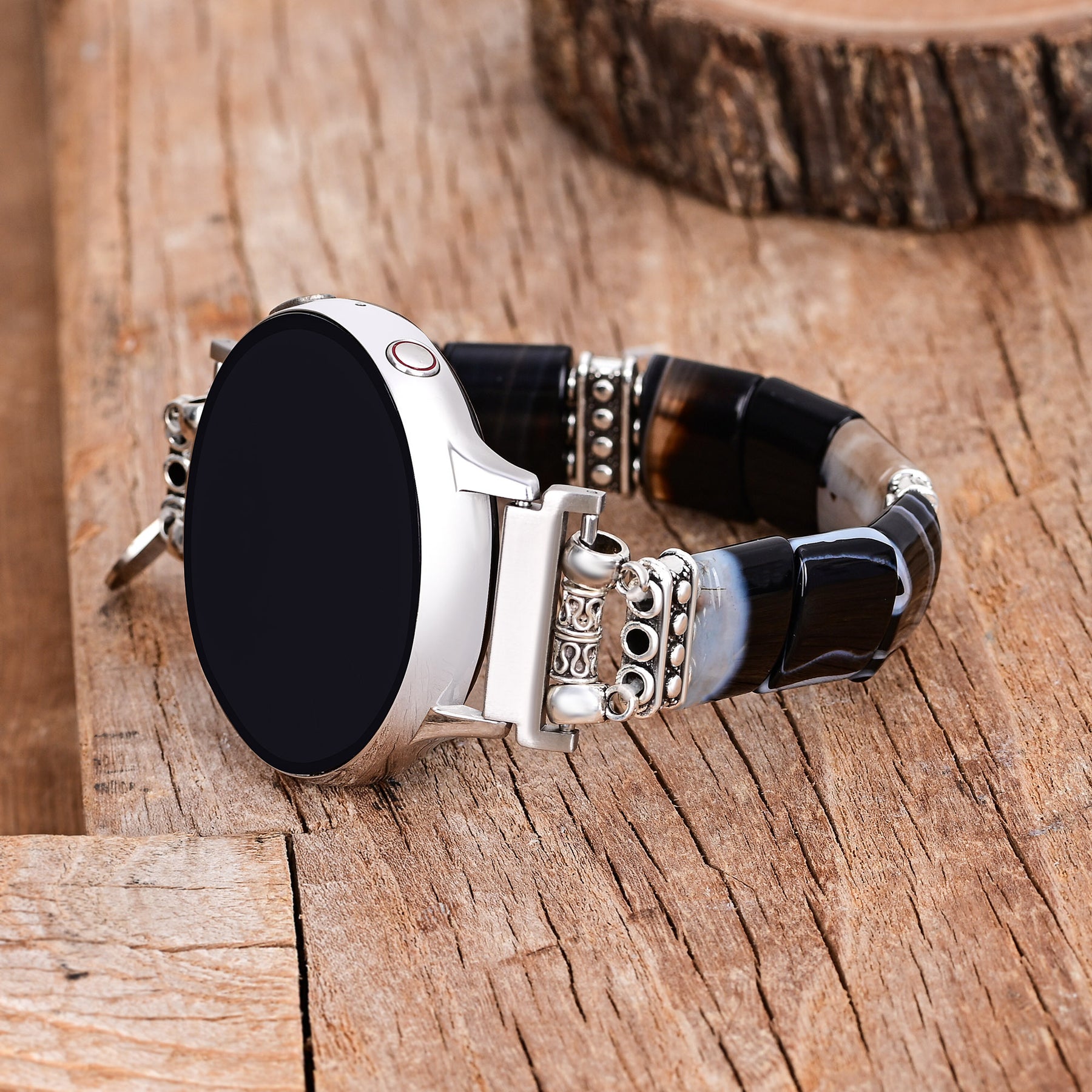 Correia Elástica Boémia Noir para Apple Watch