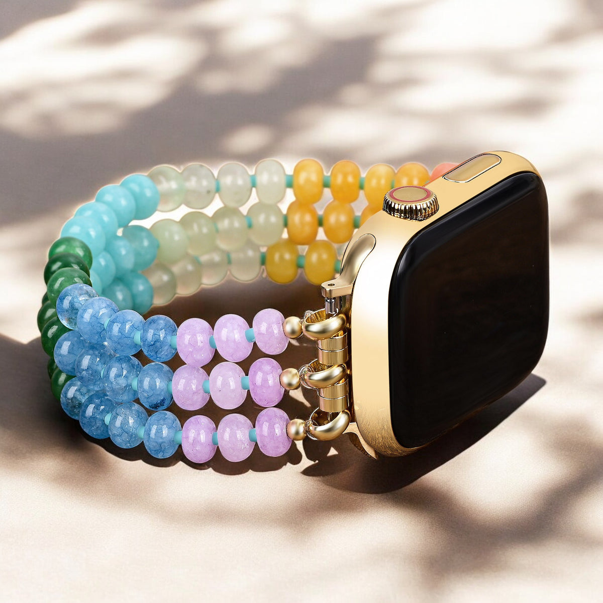Pulseira elástica Rainbow Glow Stone para Apple Watch