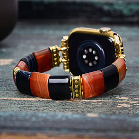 Pulseira Haunted Stripes Halloween para Apple Watch