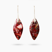 Brincos de Jaspe Ruby Earth