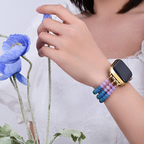Pulseira elástica Rainbow Glow Stone para Apple Watch